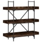 vidaXL Librería 3 estantes madera ingeniería roble humo 100x33x108,5cm vidaXL Librería 3 estantes madera ingeniería roble humo 100x33x108,5cm
