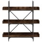 vidaXL Librería 3 estantes madera ingeniería roble humo 100x33x108,5cm vidaXL Librería 3 estantes madera ingeniería roble humo 100x33x108,5cm