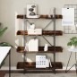 vidaXL Librería 4 estantes madera ingeniería roble humo 100x33x145,5cm vidaXL Librería 4 estantes madera ingeniería roble humo 100x33x145,5cm