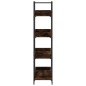 vidaXL Librería 4 estantes madera ingeniería roble humo 100x33x145,5cm vidaXL Librería 4 estantes madera ingeniería roble humo 100x33x145,5cm