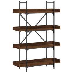vidaXL Librería de 4 estantes madera ingeniería marrón 100x33x145,5 cm