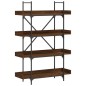 vidaXL Librería de 4 estantes madera ingeniería marrón 100x33x145,5 cm vidaXL Librería de 4 estantes madera ingeniería marrón 100x33x145,5 cm