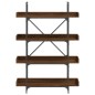 vidaXL Librería de 4 estantes madera ingeniería marrón 100x33x145,5 cm vidaXL Librería de 4 estantes madera ingeniería marrón 100x33x145,5 cm