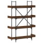 vidaXL Librería de 4 estantes madera ingeniería marrón 100x33x145,5 cm vidaXL Librería de 4 estantes madera ingeniería marrón 100x33x145,5 cm