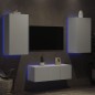 vidaXL Muebles de TV de pared con LED 4 pzas madera ingeniería blanco vidaXL Muebles de TV de pared con LED 4 pzas madera ingeniería blanco