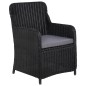 vidaXL Juego de comedor para jardín 5 piezas negro vidaXL Juego de comedor para jardín 5 piezas negro