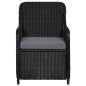 vidaXL Juego de comedor para jardín 5 piezas negro vidaXL Juego de comedor para jardín 5 piezas negro