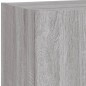 vidaXL Muebles TV pared con LED 5 pzas madera ingeniería gris Sonoma vidaXL Muebles TV pared con LED 5 pzas madera ingeniería gris Sonoma