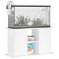 vidaXL Soporte para acuario madera de ingeniería blanco 101x41x58 cm