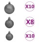 vidaXL Árbol de Navidad artificial con 300 LED bolas y nieve 180 cm vidaXL Árbol de Navidad artificial con 300 LED bolas y nieve 180 cm