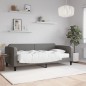 vidaXL Sofá cama con colchón tela gris oscuro 90x200 cm
