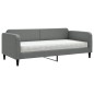 vidaXL Sofá cama con colchón tela gris oscuro 90x200 cm