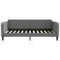 vidaXL Sofá cama con colchón tela gris oscuro 90x200 cm