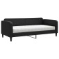 vidaXL Sofá cama con colchón tela negro 90x200 cm vidaXL Sofá cama con colchón tela negro 90x200 cm