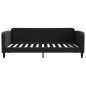 vidaXL Sofá cama con colchón tela negro 90x200 cm vidaXL Sofá cama con colchón tela negro 90x200 cm