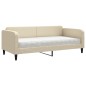 vidaXL Sofá cama con colchón tela crema 90x200 cm vidaXL Sofá cama con colchón tela crema 90x200 cm