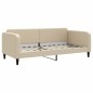 vidaXL Sofá cama con colchón tela crema 90x200 cm vidaXL Sofá cama con colchón tela crema 90x200 cm