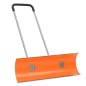 vidaXL Pala de nieve de mango extensible lámina de acero naranja 96 cm