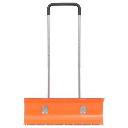 vidaXL Pala de nieve de mango extensible lámina de acero naranja 96 cm