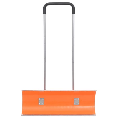 vidaXL Pala de nieve de mango extensible lámina de acero naranja 96 cm