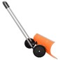 vidaXL Pala de nieve de mango extensible lámina de acero naranja 96 cm