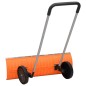 vidaXL Pala de nieve de mango extensible lámina de acero naranja 96 cm