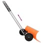vidaXL Pala de nieve de mango extensible lámina de acero naranja 96 cm