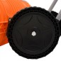 vidaXL Pala de nieve de mango extensible lámina de acero naranja 96 cm