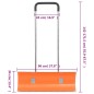 vidaXL Pala de nieve de mango extensible lámina de acero naranja 96 cm