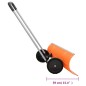 vidaXL Pala de nieve de mango extensible lámina de acero naranja 96 cm