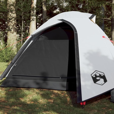 vidaXL Tienda de campaña 2 personas tafetán 185T blanco 264x210x125 cm