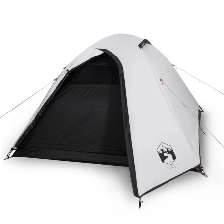 vidaXL Tienda de campaña 2 personas tafetán 185T blanco 264x210x125 cm