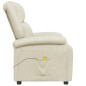 vidaXL Sillón de masaje de cuero sintético crema vidaXL Sillón de masaje de cuero sintético crema
