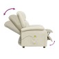 vidaXL Sillón de masaje de cuero sintético crema vidaXL Sillón de masaje de cuero sintético crema