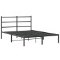 vidaXL Estructura de cama con cabecero metal negro 135x190 cm vidaXL Estructura de cama con cabecero metal negro 135x190 cm
