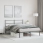vidaXL Estructura de cama con cabecero metal negro 135x190 cm vidaXL Estructura de cama con cabecero metal negro 135x190 cm