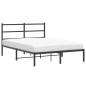 vidaXL Estructura de cama con cabecero metal negro 135x190 cm vidaXL Estructura de cama con cabecero metal negro 135x190 cm