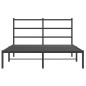 vidaXL Estructura de cama con cabecero metal negro 135x190 cm vidaXL Estructura de cama con cabecero metal negro 135x190 cm