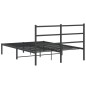 vidaXL Estructura de cama con cabecero metal negro 135x190 cm vidaXL Estructura de cama con cabecero metal negro 135x190 cm