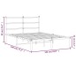 vidaXL Estructura de cama con cabecero metal negro 135x190 cm vidaXL Estructura de cama con cabecero metal negro 135x190 cm