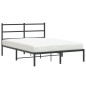 vidaXL Estructura de cama con cabecero metal negro 140x200 cm