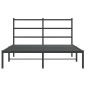 vidaXL Estructura de cama con cabecero metal negro 140x200 cm