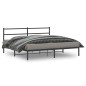 vidaXL Estructura de cama con cabecero metal negro 200x200 cm vidaXL Estructura de cama con cabecero metal negro 200x200 cm