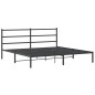vidaXL Estructura de cama con cabecero metal negro 200x200 cm vidaXL Estructura de cama con cabecero metal negro 200x200 cm