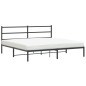 vidaXL Estructura de cama con cabecero metal negro 200x200 cm vidaXL Estructura de cama con cabecero metal negro 200x200 cm