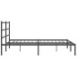 vidaXL Estructura de cama con cabecero metal negro 200x200 cm vidaXL Estructura de cama con cabecero metal negro 200x200 cm
