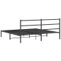 vidaXL Estructura de cama con cabecero metal negro 200x200 cm vidaXL Estructura de cama con cabecero metal negro 200x200 cm