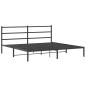 vidaXL Estructura de cama con cabecero metal negro 183x213 cm vidaXL Estructura de cama con cabecero metal negro 183x213 cm