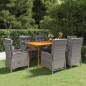 vidaXL Juego de comedor de jardín de 7 piezas gris vidaXL Juego de comedor de jardín de 7 piezas gris