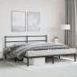 vidaXL Estructura de cama con cabecero metal negro 183x213 cm vidaXL Estructura de cama con cabecero metal negro 183x213 cm